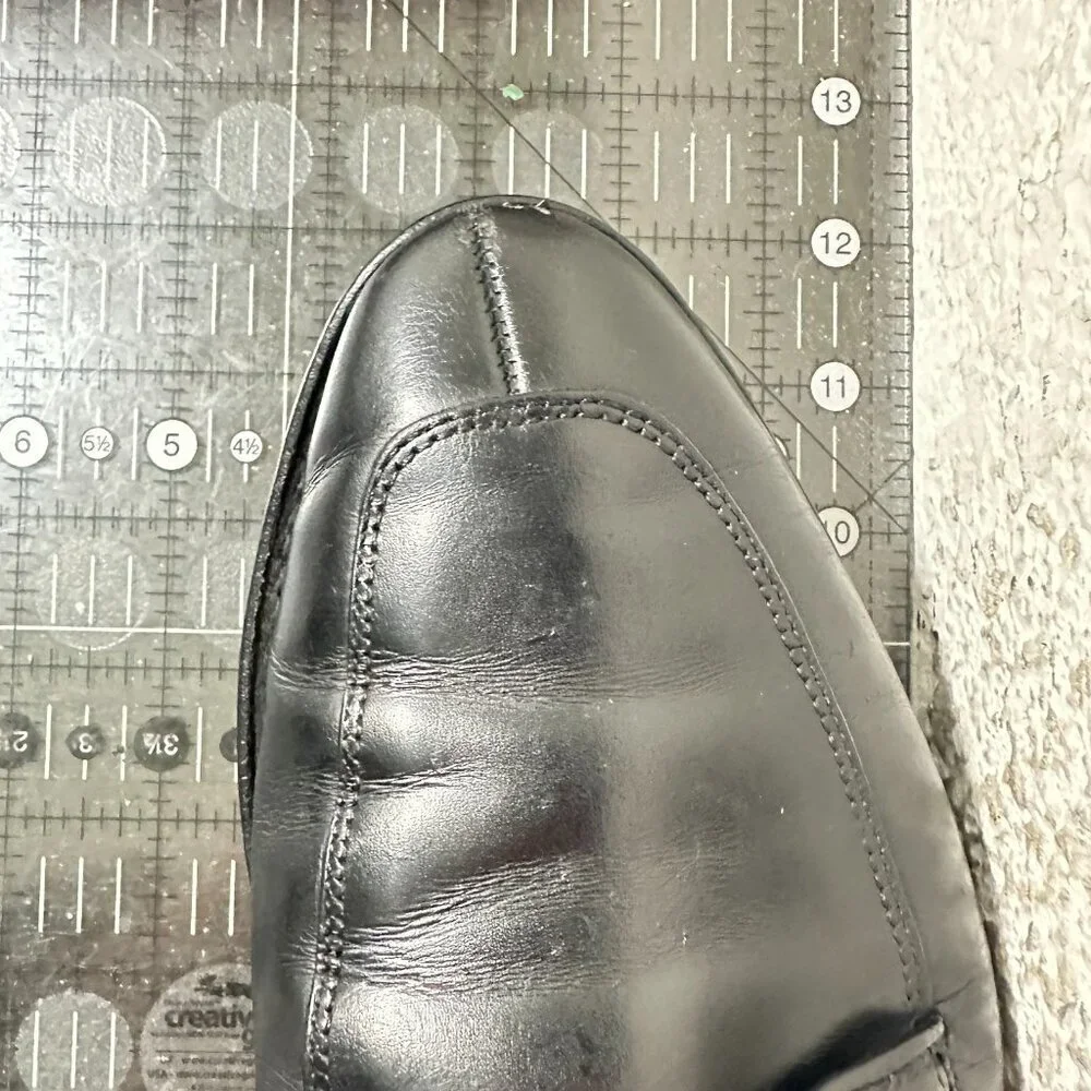Allen Edmonds Delray Men Size 9.5D Black Leather Split Toe Derby Dress Shoes